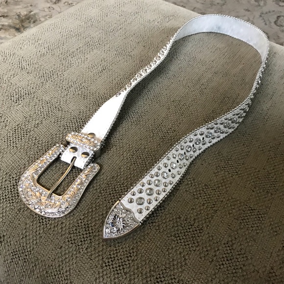 ❤️ GORGEOUS LEATHER  rhinestone belt - Picture 5 of 8